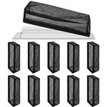 Zonon 12 Pcs Floor Register Cover Floor Register Trap Cover Screen Vent Screen for Home Floor Register Vent Mesh Elastic Band Filter Floor Register Trap Keeps Pet Hair, Food Out (Black,4 x 10 inch)