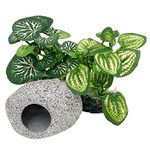 Smoothedo-Pets Aquarium Plants Fish Tank Decorations Betta Rest Soft Silk Leaf/Small Size Plastic Artificial Plant Goldfish Waterscape Fish Hides Snake Tank/Reptiles Plants (B-3pcs Set)