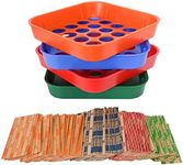 ESSENTIAL Coin Sorters Tray, 4 Color-Coded Coin Sorting Tray with 160 Assorted Coin Roll Wrappers