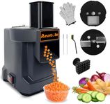 Anatole Electric Vegetable Dicer Slicer Commercial Food Processor Multifunctional Veggie Chopper Cutter Heavy Duty with 2 Stainless Steel Blades for Carrot Potato Onion 100W 220V