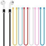 Airpods String TENLUBEN Colorful Strap Sport String Silicone Cable Connector Compatible with Apple Airpods Pro/2/1(Pack of 7)