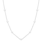 Philip Jones Silver Plated Pearl Chain Necklace