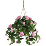 Nearly Natural Geranium Hanging Basket Artificial Plant