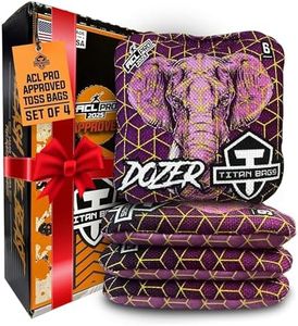 Titan Bags Dozer Cornhole Bags - 6" x 6" ACL PRO Approved Cornhole Bean Bags for Tournaments - Versatile & Durable Professional Cornhole Bags Ideal for Indoor/Outdoor Toss Games - Geode (Set of 4)