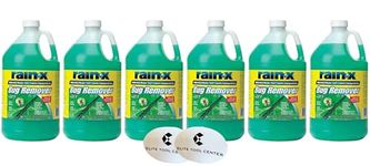 6 Pack Rain X Green Windshield Washer Fluid With Rain Repellant & Bug Remover 32* F All Weather Fluid 1 Gallon Each