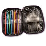 Crochet Hooks, Aluminium, Multi-Colour, 22-Piece