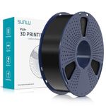 SUNLU PLA+ 3D Printer Filament, PLA Plus Filament 1.75mm, Toughness Enhanced 3D Filament Compatible with 3D FDM Printers, Dimensional Accuracy +/- 0.02 mm, 1 kg Spool(2.2 LBS), PLA+ Black