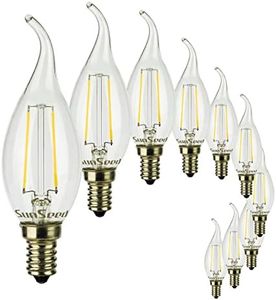 SunSeed 10x Lampadina E14 Filamento LED 2W Colpo di Vento 250 Lumen Luce Naturale 4000K