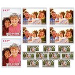 Freez A Frame Clear Magnetic Picture Frames For Refrigerator School Locker, or any Magnetic Surface 16 Pack Holds (2) 5 x 7 "(4) 4 x 6" (10) 2.5 x 3.5" Exclusive Photo Pockets