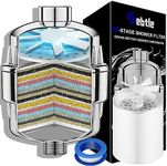 Sebtle 25 Stage Shower Filter, Shower Head Filter for Hard Water, Water Softener Filter with Extra Filter Cartridges, Remove Chlorine and Fluoride for Soft Hair and Skin