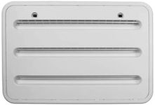 Dometic RV Refrigerator Lower/Upper Mount Vent - Replacement Vent Assembly for Refrigerators - Paintable Recessed Grid Design with Cut-Out 14" x 22" - Polar White