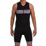 Zoot Men’s Core Triathlon Suit – Men’s Sleeveless Tank Racing Suit with Pockets, Racing & Cycling Suit (Graphite, Medium)