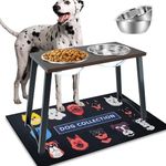 ADENGL Extra Large Elevated Dog Bowls for XX-Large Dogs with Two 3000ML Dog Food Bowls, Raised Dog Bowl Stand for 𝐗-𝐋𝐚𝐫𝐠𝐞 & 𝐗𝐗-Large Breeds, Adjustable Dog Bowls Elevated with Non-Slip Mat