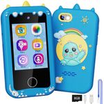 shiningstone Kids Toddler Toy Phone for Girls Boys Age 3-6, Dinosaur Toys MP3 Music Player with Dual Camera, Kids Phone for Girls 3 4 5 6 7 Year Old, Best Christmas Birthday Gifts for Kids (SkyBlue)