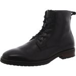 Steve Madden Men's Sixtet Combat Boot, Black Leather, 11