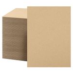 Mat Board Center, 200-Pack Corrugated Cardboard Sheets 5x7 Inches Flat Card Board Inserts for Packing, Shipping, Mailing, DIY Crafts