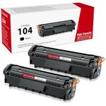 High-Yield 104 Black Toner Cartridge (2-Pack) - Vsenk Compatible CRG-104 Toner Replacement for 104 Toner for imageCLASS D420 D480 MF4150d MF4270dn MF4370dn FAXPHONE L120 L90 Printer, 0263B001