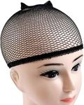 Jomeech Mesh Wig Cap, 4 PCS Wig Caps for Women, Wig Cap for Lace Front Wig (Mesh-Black)