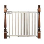 Summer Infant Wood Banister & Stair Safety Gate - 33 – 46 Inch, Birch Stain With Gray Accents