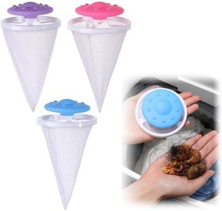 Floating Hair Filtering Mesh Removal Version, Hair Catcher for Washing Machine, Lint Traps for Washing Machine Hose, Reusable Cleaning Mesh Bag for Pet Cat Dog Hair in Laundry