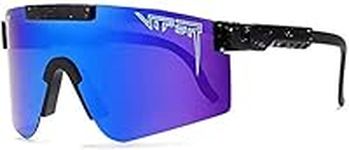 P-V Sports Polarized Sunglasses for Men Women Frame Cycling Glasses Sport Sunglasses UV400 Protection Bike Sunglasses (A)