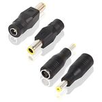 PNGKNYOCN DC Power Plug Adapter,2Pcs DC 8mm Male to DC 5.5mm x 2.1mm Female and 2Pcs DC 5.5mm x 2.1mm Male to DC 8mm Female Connectors（4-Pack）