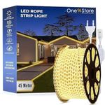 One94Store 45 Meter LED Rope Light for Decoration – Waterproof SMD Cove Light for Ceiling, Home Décor, LED Pipe Light for Diwali, Festival, Indoor, Outdoor Use (Warm White)