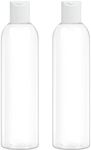 ZLEVEAYN 2 Pack 8oz Clear Plastic B