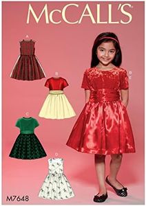 McCall Patterns Children's/Girl's Gathered Dresses With Petticoat And Sash