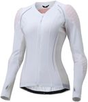 RSYSO Motorcycle Jacket Women Armored Yoga Motorcycle Shirt with CE Certified Protective Mesh Jacket with Reflective Strips, All Season Motorcycle Riding Shirt for Motorcycle Bicycle Riding Gear White