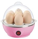 SOFLIN Egg Boiler Electric Automatic Off 7 Egg Poacher For Steaming, Cooking, Boiling And Frying, (350 Watts,Multicolor)