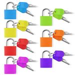 7 PCS Suitcase Locks with Keys, Metal Small Padlocks Luggage Locks with Keys Colored Suitcase Padlock for Luggage Lock, Backpack Lock, Gym Locker Lock, Filing Cabinets Toolbox