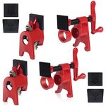 FASTORS 2-Pack 3/4 Inch Pipe Clamps for Woodworking Heavy Duty with 2 Sets Pads, Install 3/4"Pipes for Use as Bar Clamps