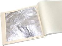 Edible Silver Leaf 99.9% Pure Silver Leaf, Chandi Varakh Foils 15pcs 6'' x 4'' for Sweets Deco, Cake Baking Chocolate, Supari, Ayurvedic Medicine, Decoration, Beauty Face Kits, Painting Art Crafts