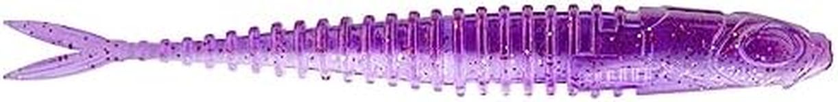 Northland Tackle Eye Candy Minnow Floating 4" Soft Plastic Fishing Lure for Walleye Fishing, 5 Baits Per Pack, Purple Shad