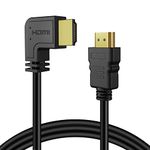 TNP Right Angle HDMI Cable (10FT) - High Speed HDMI 2.0 Cord UHD 4K 60hz 2K 2160p Full HD 1080p Quad HD 1440p 3D ARC/eARC Ethernet For Xbox One X/S PS4 Pro/Slim & Apple TV 4K, Nintendo Switch