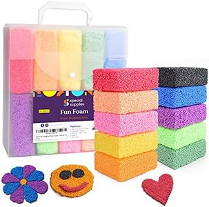 Special Supplies Fun Foam Modeling Foam Beads Play Kit, 10 Blocks Children’s Educational Clay for Arts Crafts Kindergarten, Preschool Kids Toys Develop Creativity, Motor Skills