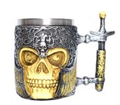 NYRWANA 3D Skull Bone Stainless Steel Coffee Mug (400 ml)