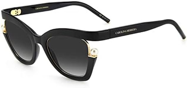 Carolina Herrera Women's CH 0002/S Sunglasses, BLACK, 53