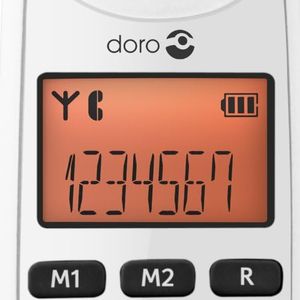 Doro PhoneEasy 100W Cordless Phone – Amplified Sound, Big Buttons, White