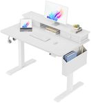 White Electric Standing Desk with D