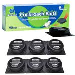 Pafnisoin Cockroach Killer 6 PCS Cockroach Bait Station, Powerful attractant Against Cockroaches, Cockroach Repellent Roach Trap Cockroach Control Roach Killer