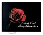 Funeral Guest Book | Memorial Guest Book | Guest Book for Funeral Hardcover | Guestbook for Sign in, Celebration of Life Memorial Service | Funeral Guest Sign Book with Memory Table Card Sign Included