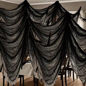 Halloween Decorations,197" x 85" Spider Web Decoration & Halloween Decor,DIY Stretch Cobweb,Gothic Decor,Black Halloween Creepy Cloth, Goth Decor Outdoor Indoor Party Supplies,Haunted Mansion Decor
