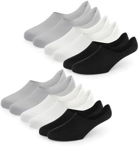 Fitness Mantra® 6 Pairs Premium Loafer/No Show Anti Slip Free Size Cotton Socks for Men's and Women's