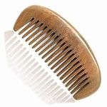 Nature Therapy 100% Hand Made Green Sandalwood Comb, Half Moon shape, Sandal Wood anti static 12cm (No Gift Bag)