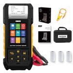 AUTOOL Car Battery Tester with Printer, 12V/24V Battery Load Tester, 30-2000 CCA, Cranking & Charging & Leakage Test, Support Lead-acid/Lithium Battery for Vehicle, 3 Paper Printer Rolls Included