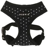 Puppia Dotty Dog Harness Over-The-Head No Pull No Choke Walking Training Adjustable for Small & Medium Dog, Small, Black