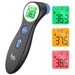 Forehead Thermometer for Adults Kids, Non Contact Touch Infrared LCD Display Digital Baby Thermometers Body Temperature Thermometer, Black