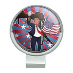 GRAPHICS & MORE Patriotic Donald Trump with Eagle American Flag Gun Golf Hat Clip with Magnetic Ball Marker